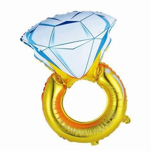 BALAO METALIZADO ANEL 27X51CM