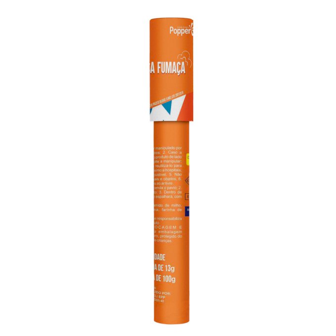 FUMACA COLORIDA 20CM LARANJA POPPER