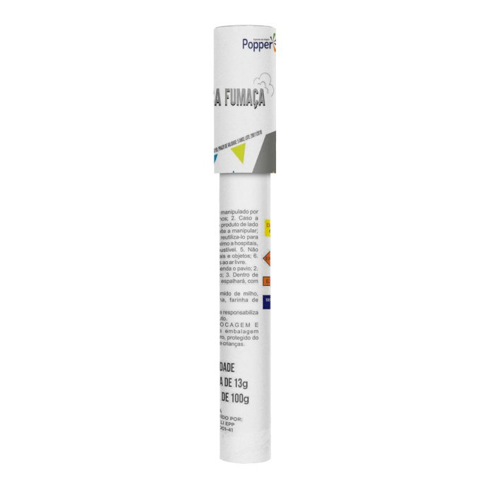 FUMACA COLORIDA 20CM BRANCA POPPER