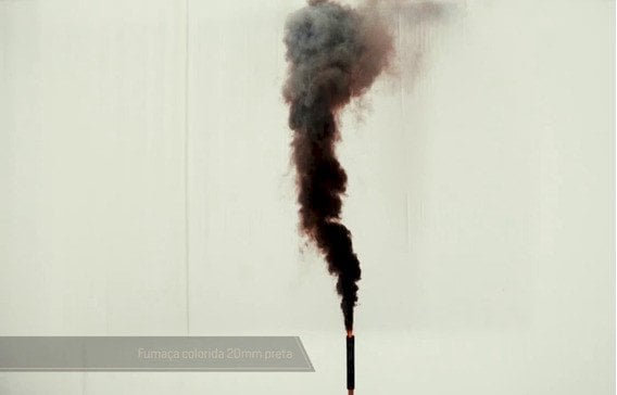 FUMACA COLORIDA 20CM PRETO POPPER