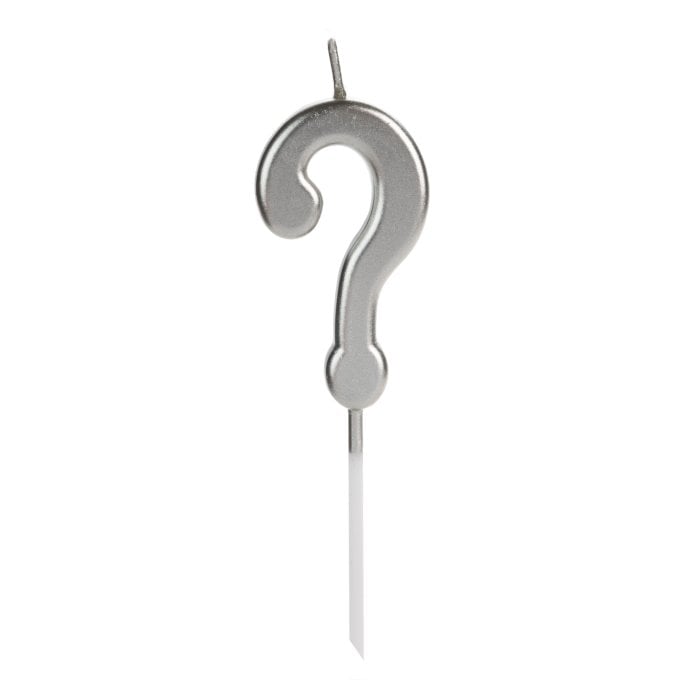 VELA PICK PRATA NUMERO INTERROGACAO