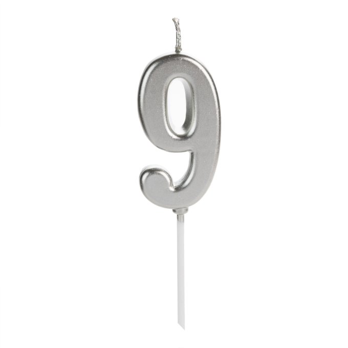 VELA PICK PRATA NUMERO 9