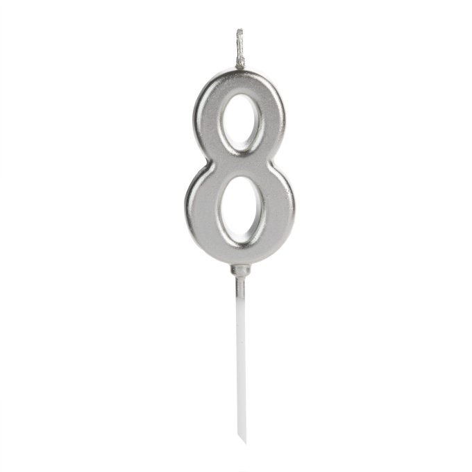VELA PICK PRATA NUMERO 8