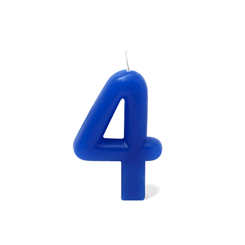 VELA AZUL NUMERO 4
