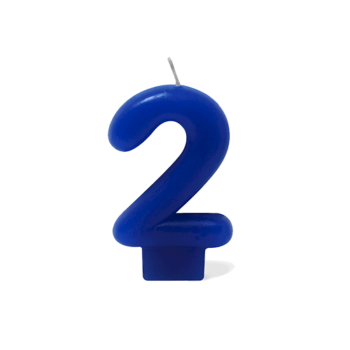 VELA AZUL NUMERO 2