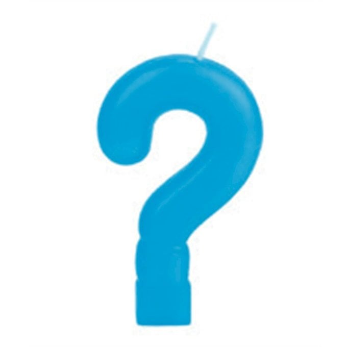 VELA AZUL BEBE NUMERO INTERROGACAO
