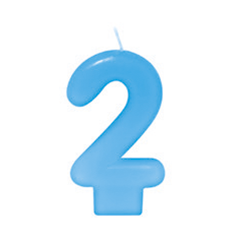 VELA AZUL BEBE NUMERO 2
