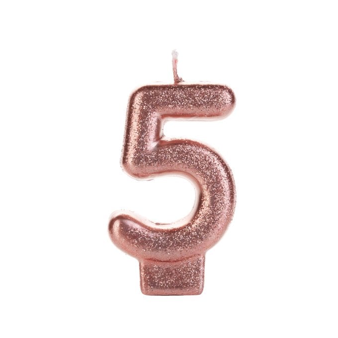 VELA BRONZE GLITTER NUMERO  5