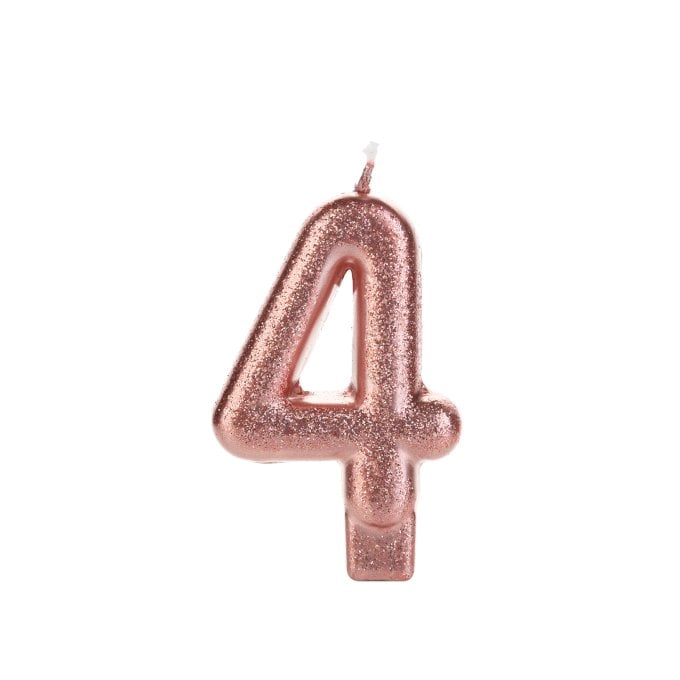 VELA BRONZE GLITTER NUMERO  4
