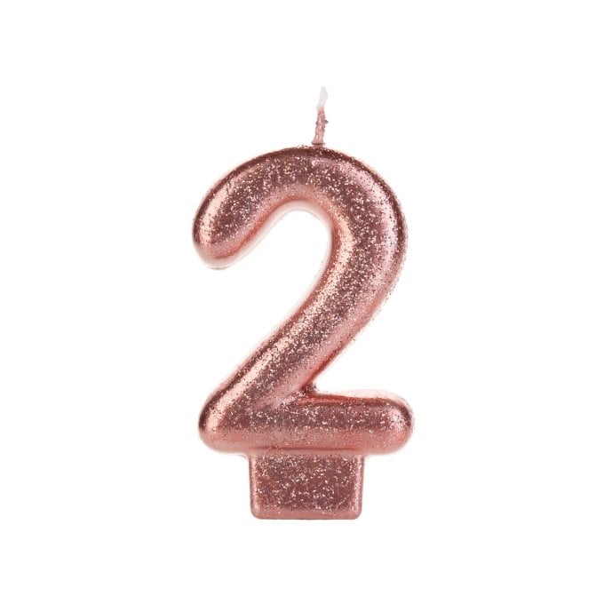 VELA BRONZE GLITTER NUMERO  2