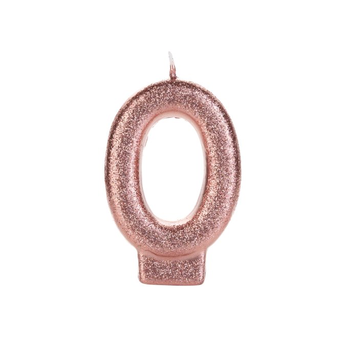 VELA BRONZE GLITTER NUMERO  0