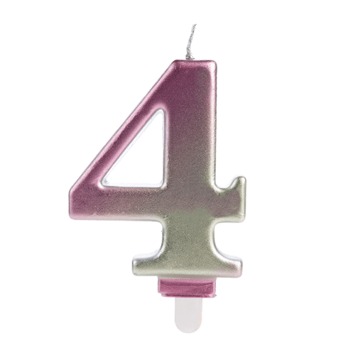 VELA WAVE ROSA NUMERO 6