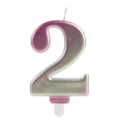 VELA WAVE ROSA NUMERO 2