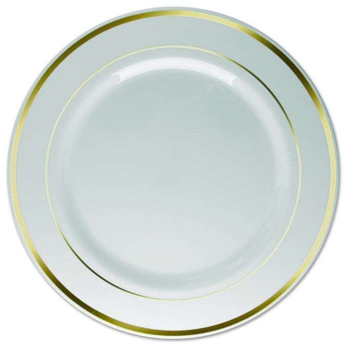 PRATO BORDA DOURADA REFEICAO C/8