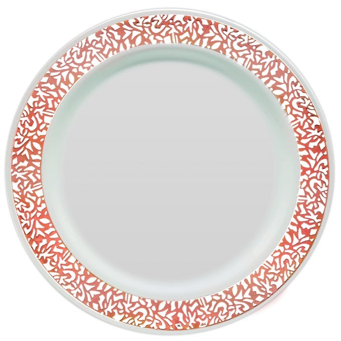 PRATO BORDA VAZADA ROSE REFEICAO C/6