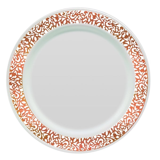 PRATO BORDA VAZADA ROSE SOBREMESA C/6