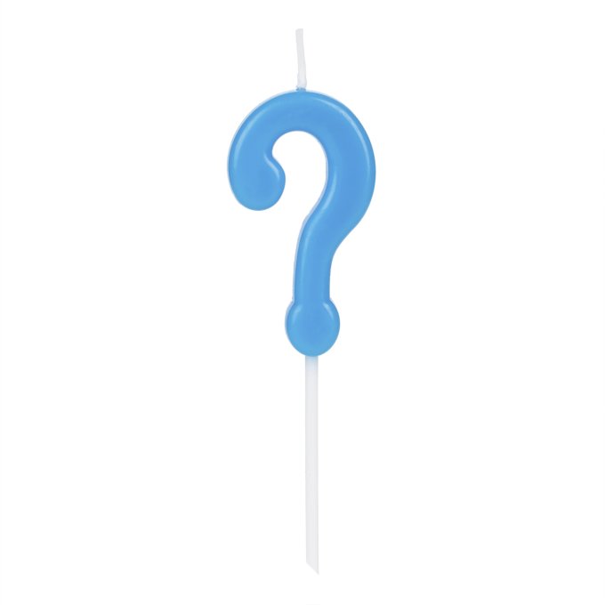 VELA PICK AZUL NUMERO INTERROGACAO