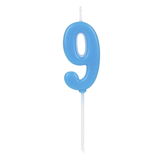 VELA PICK AZUL NUMERO 9