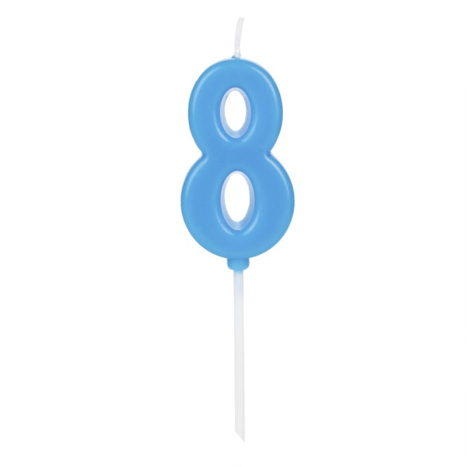 VELA PICK AZUL NUMERO 8