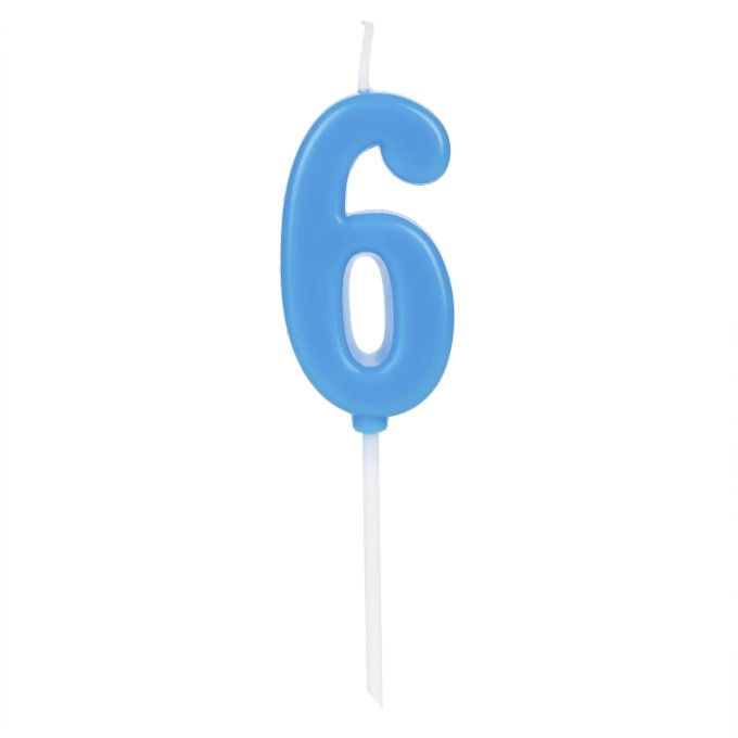 VELA PICK AZUL NUMERO 6