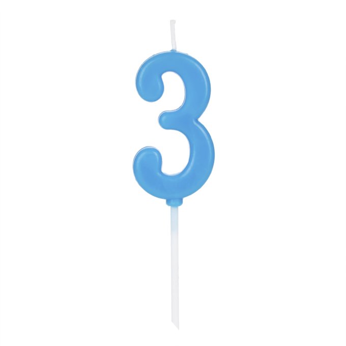 VELA PICK AZUL NUMERO 3