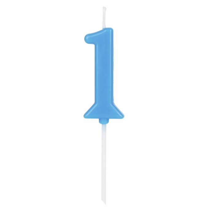 VELA PICK AZUL NUMERO 1