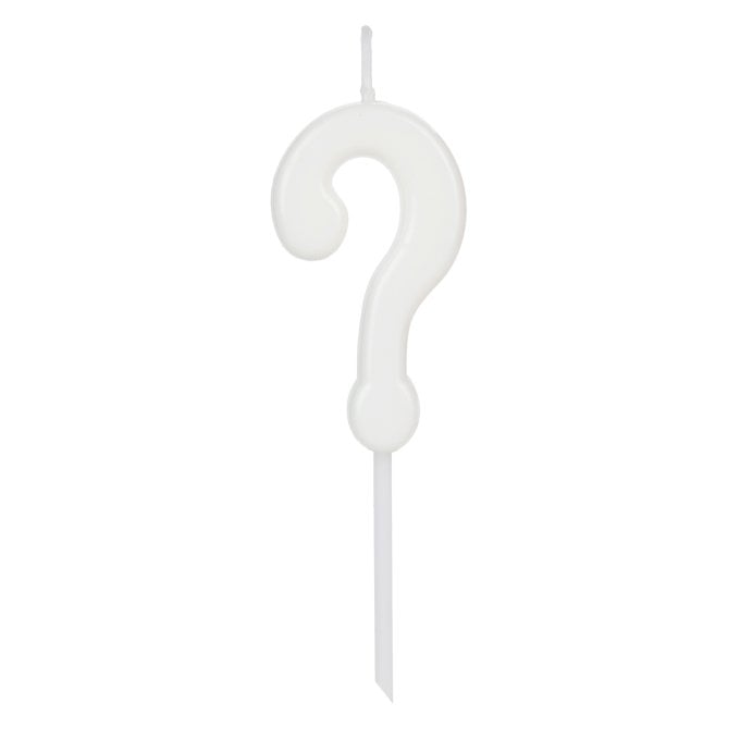 VELA PICK BRANCO NUMERO INTERROGACAO