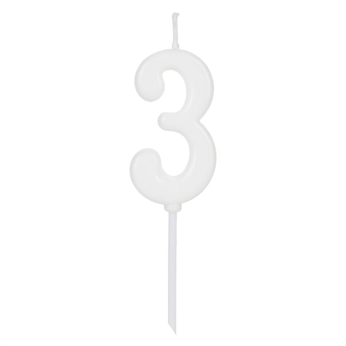 VELA PICK BRANCO NUMERO 3