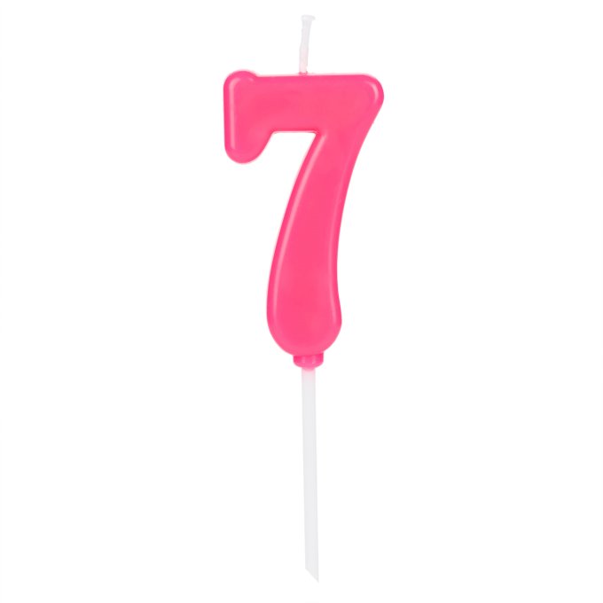 VELA PICK ROSA NUMERO 7