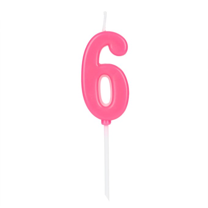 VELA PICK ROSA NUMERO 6