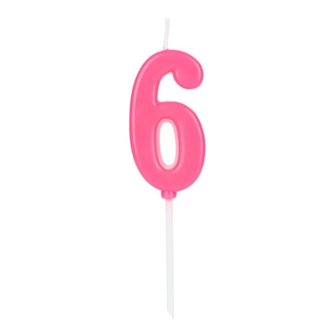 VELA PICK ROSA NUMERO 6