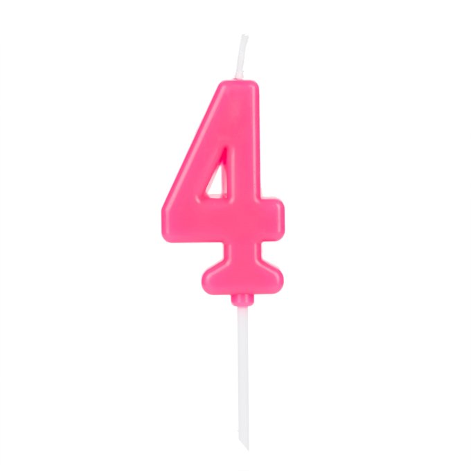 VELA PICK ROSA NUMERO 4
