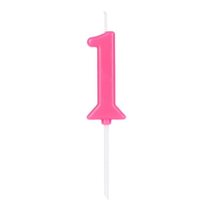 VELA PICK ROSA NUMERO 1