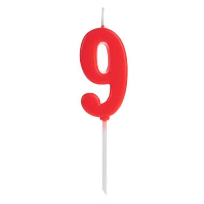 VELA PICK VERMELHO NUMERO 9