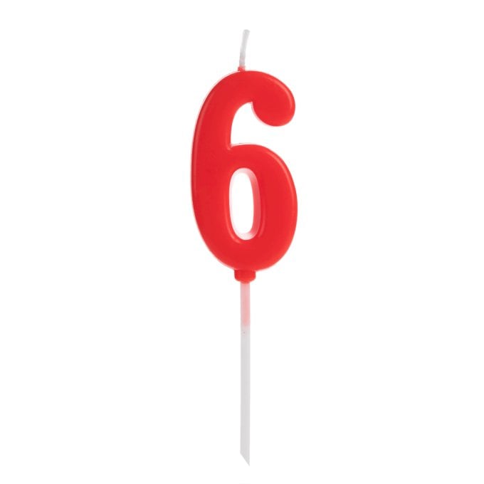 VELA PICK VERMELHO NUMERO 6