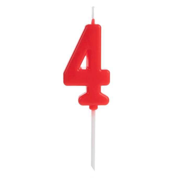 VELA PICK VERMELHO NUMERO 4
