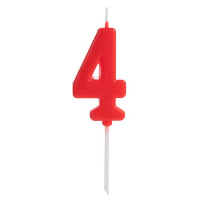 VELA PICK VERMELHO NUMERO 4