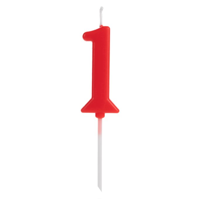VELA PICK VERMELHO NUMERO 1