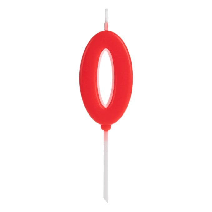 VELA PICK VERMELHO NUMERO 0