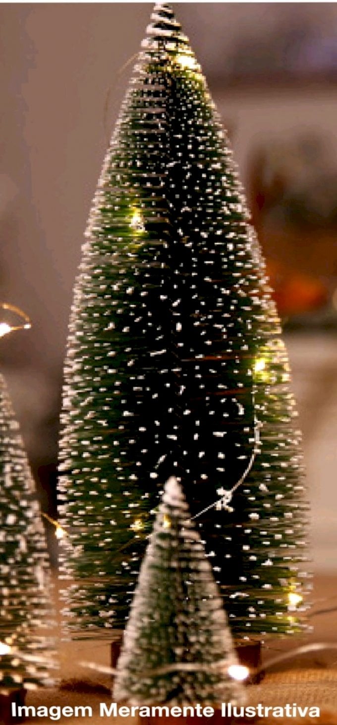 MINI ARVORE NATAL LED GLITTER 7X13CM VERDE UND( FOTO MERAMENTE ILUSTRATIVA)