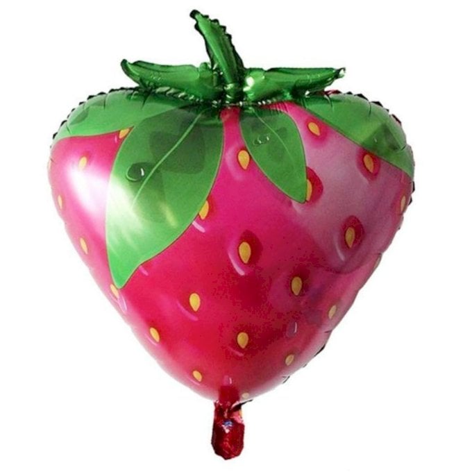 BALAO METALIZADO MORANGO 49X62CM UND