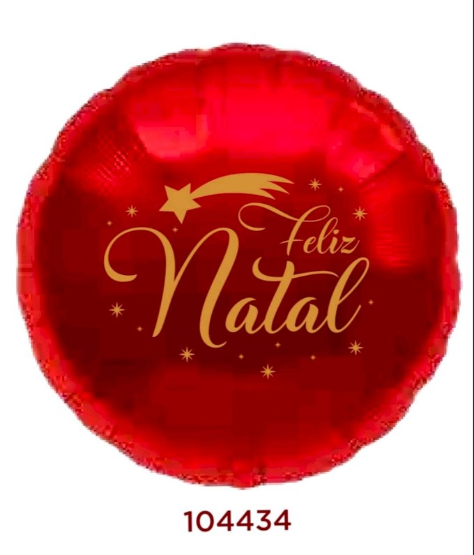 BALAO METALIZADO FELIZ NATAL 18¨UND