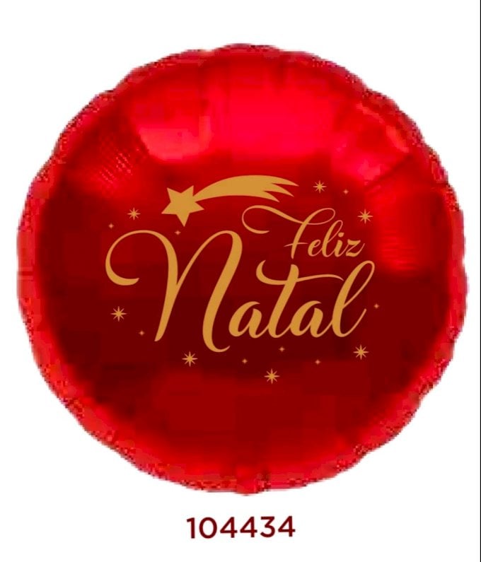 BALAO METALIZADO FELIZ NATAL 18¨UND