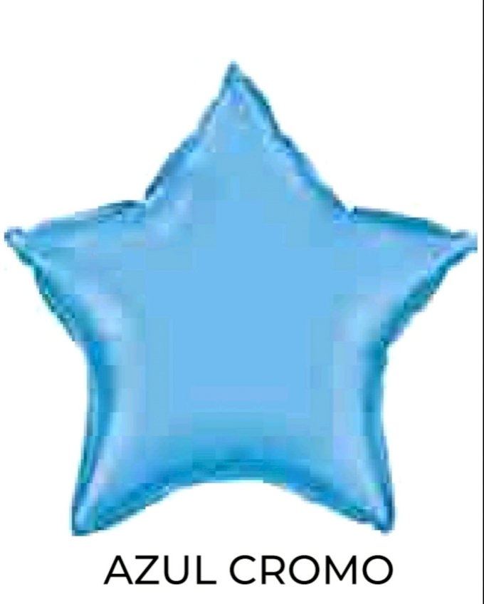 BALAO METAKIZADO 18¨ ESTRELA CHROME AZUL