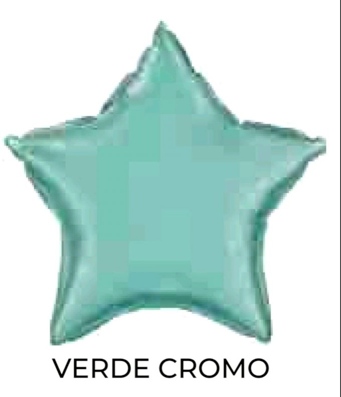 BALAO METAKIZADO 18¨ ESTRELA CHROME VERDE