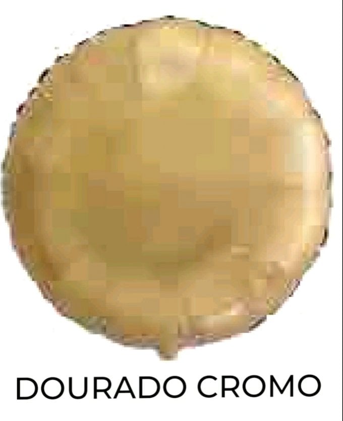BALAO METAKIZADO 18¨ REDONDO CHROME DOURADO
