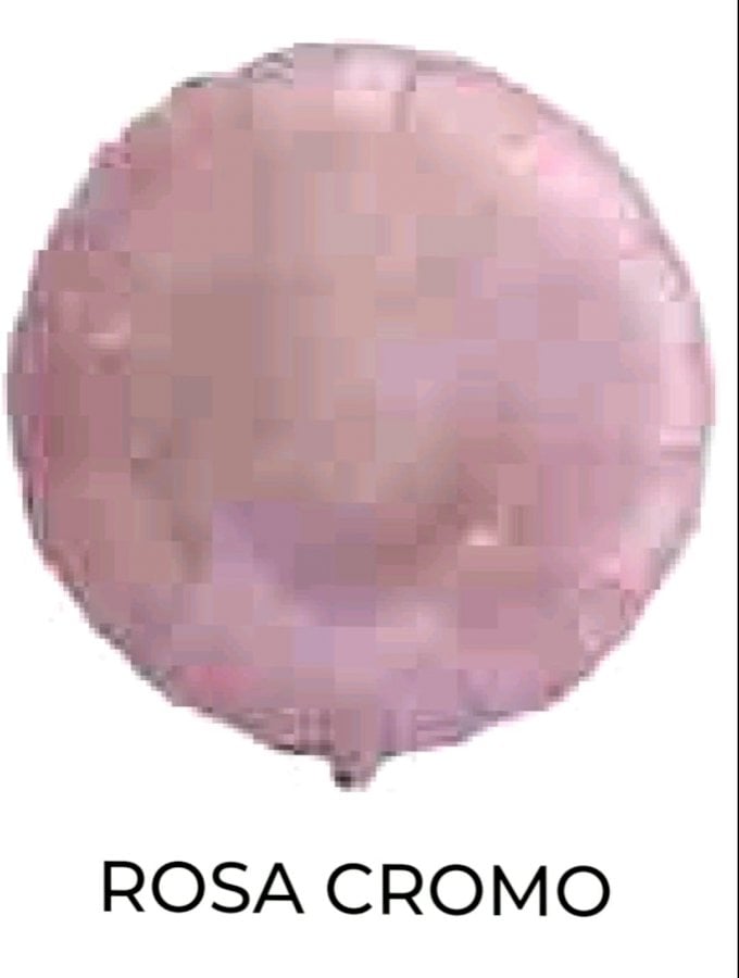 BALAO METAKIZADO 18¨ REDONDO CHROME ROSA