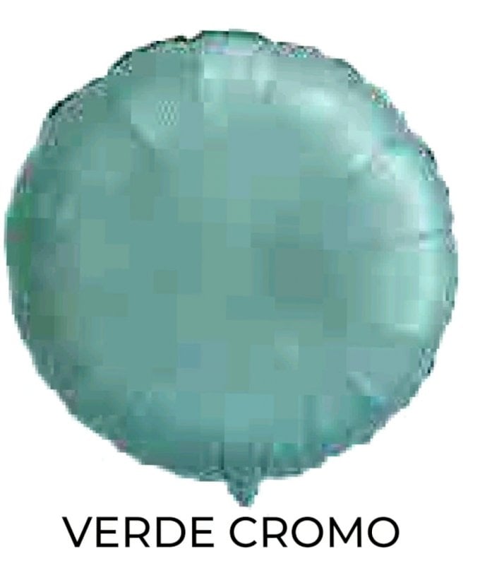 BALAO METAKIZADO 18¨ REDONDO CHROME VERDE