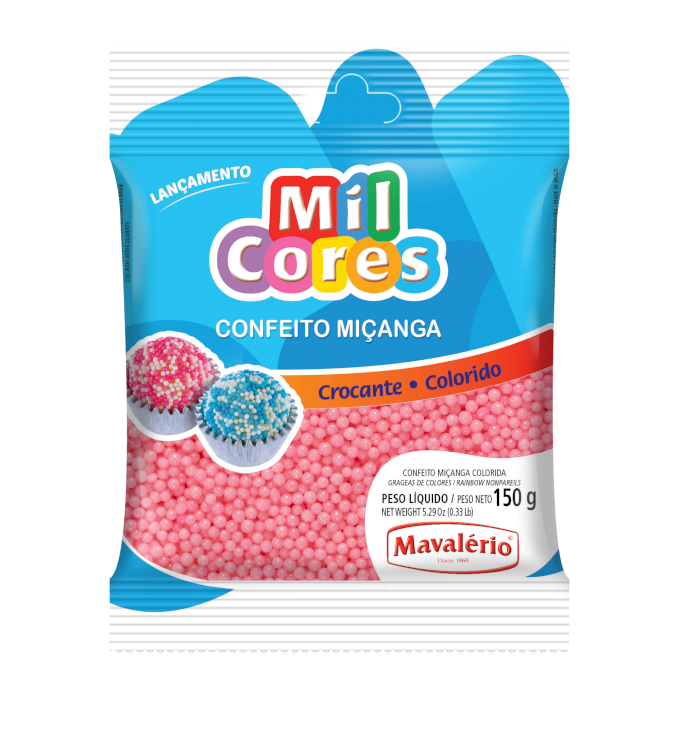 CONFEITO MICANGA BABY ROSA 150G