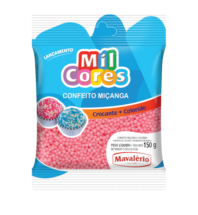 CONFEITO MICANGA BABY ROSA 150G
